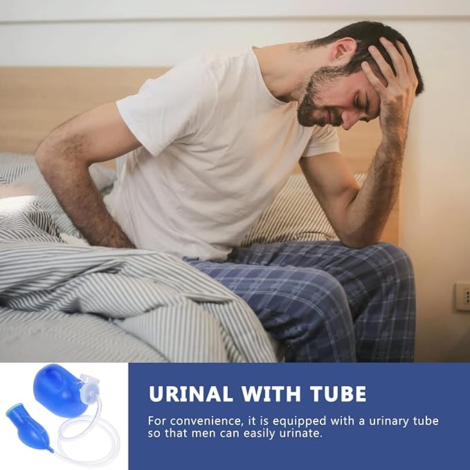 Men Urinal Bottle with Tube Portable Male Urinary Drainage Pot - Image 4