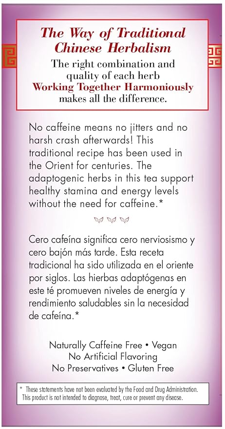 Bravo Tea Energy and Stamina Caffeine Free 20 Tea Bags - Image 7