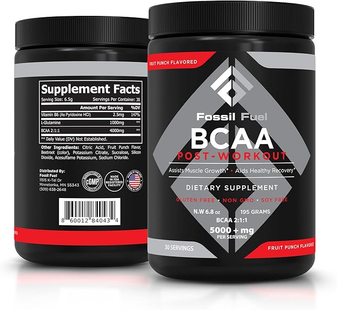Fossil Fuel Sugar-Free BCAA Powder – Post-Workout Muscle Recovery by FossilFuel