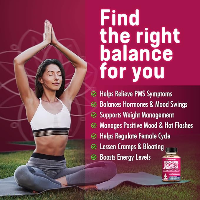 Hormone Balance + Probiotics for Women- Natural Menopause Relief, Weight - Image 3