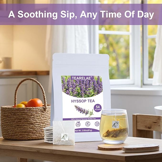 TEARELAE - Hyssop Tea - 54 Count Herbal Tea Bags - Caffeine Free, Soothing & - Image 4