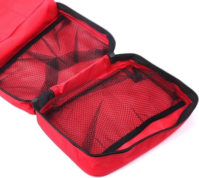 First Aid Bag First Aid Kit Empty Medical Storage Bag Red Trauma Bag - Image 7
