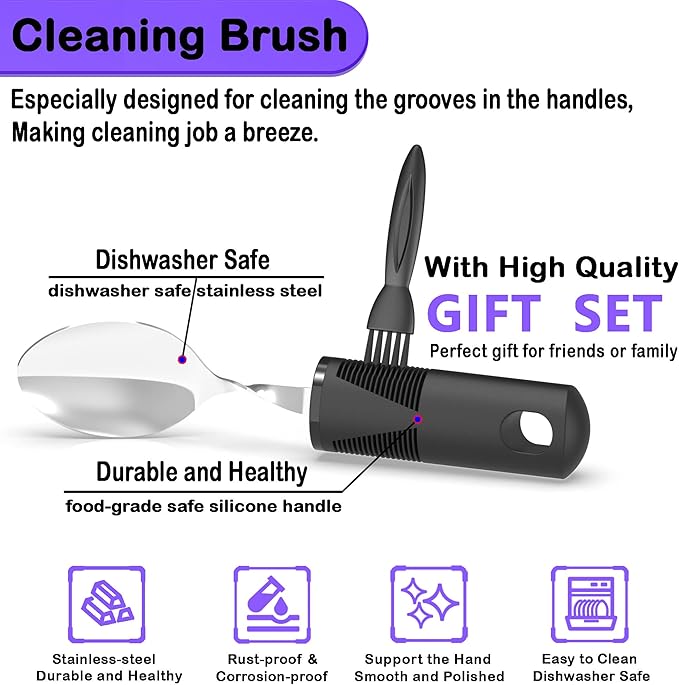 Adaptive Utensils for Parkinsons Patients Elderly, Weighted Utensils for Hand - Image 7