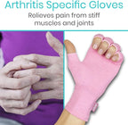 Vive Pink Arthritis Hand Compression Gloves - Image 2
