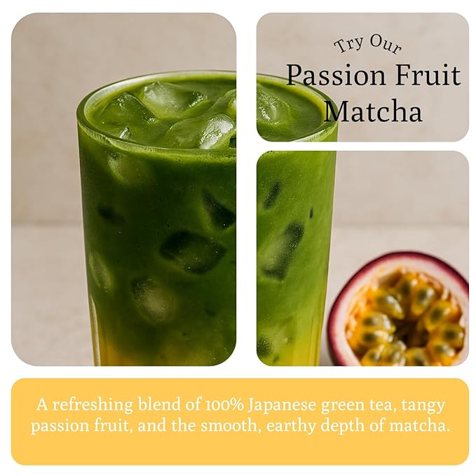 Ancient Roots Passion Fruit Matcha Mix – Organic Green Tea Powder - Image 2