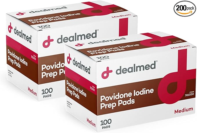 Dealmed Povidone Iodine Prep Pad 10% by Dealmed