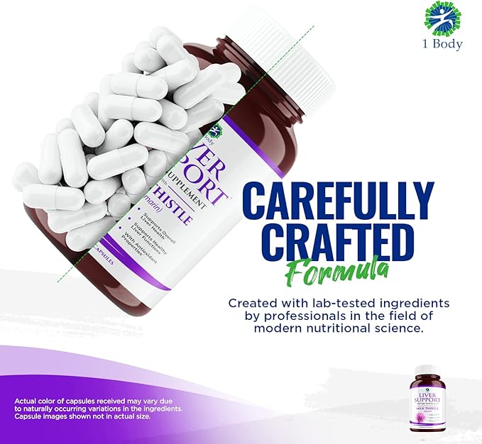 1 Body Liver Cleanse Detox & Repair – Milk Thistle Liver Support Supplement - Image 4