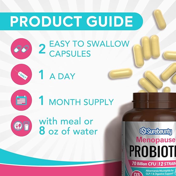 Menopause Probiotic Supplement for Women, 70 Billion CFU, - Image 5