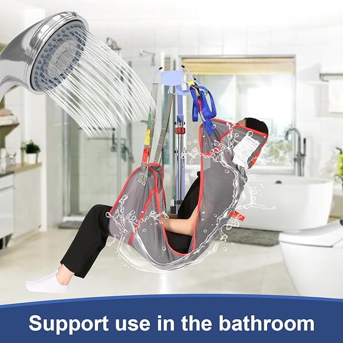 Universal Full Body Patient Lift Sling, Mesh U-Shape Transfer Sling - Image 7