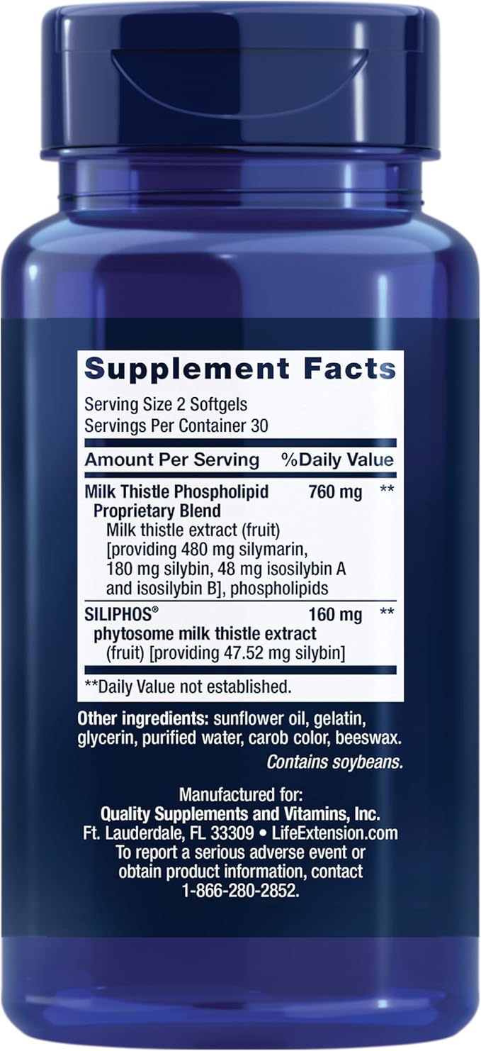 Life Extension Advanced Milk Thistle, phospholipids, Promotes Healthy Liver - Image 2