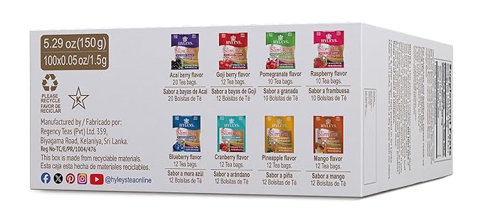 HYLEYS Slim Tea 9 Flavor Assortment 100 Ct - Image 14