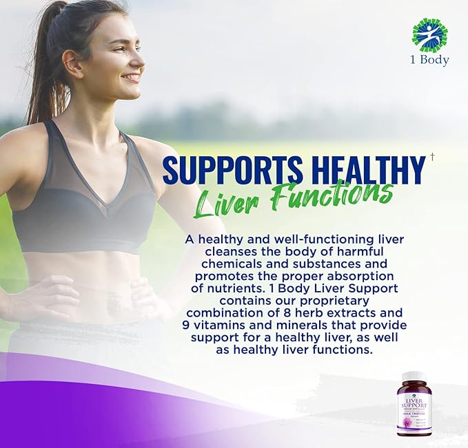 1 Body Liver Cleanse Detox & Repair – Milk Thistle Liver Support Supplement - Image 6
