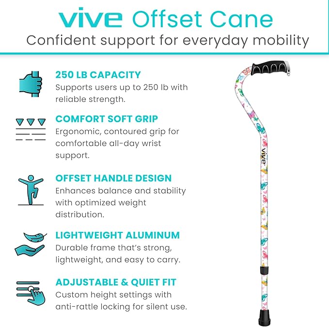 Vive Walking Cane for Women, Elderly - Image 2