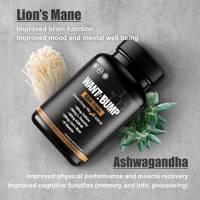 Want A BUMP Extreme Energy Pills | 400mg of Caffeine | B-Vitamins | 600mg - Image 3