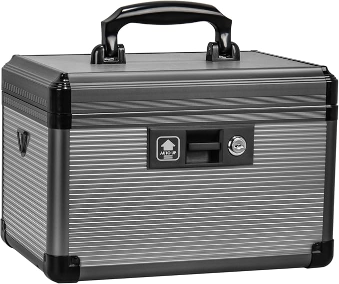 Medicine Lock Box with Key, Alluminum Alloy Box by Lockbako