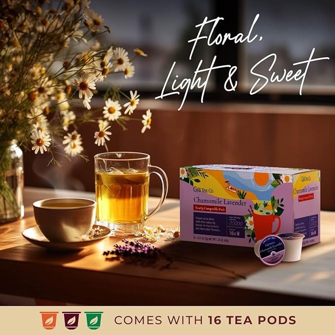 Gya Tea Co Chamomile Lavender Herbal Tea Pod- Decaf Wellness Tea - Image 2