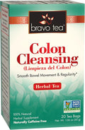Bravo Tea Colon Cleansing Herbal Tea Caffeine Free, 20 Tea Bags by BravoTea
