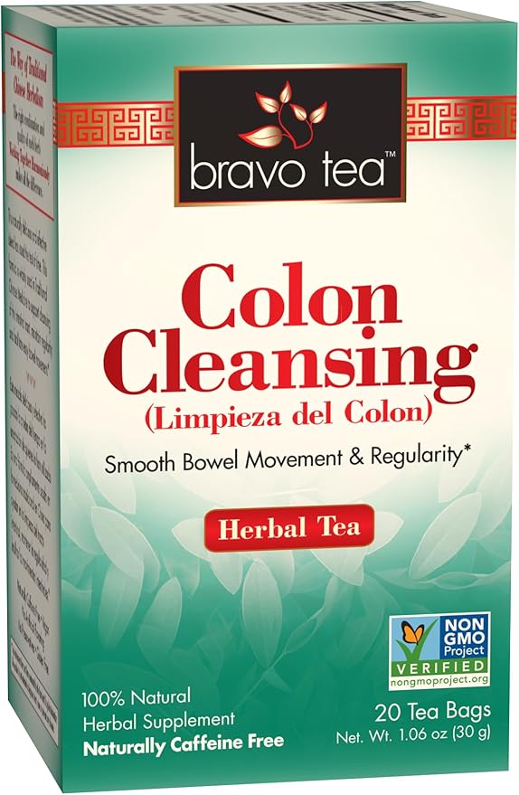Bravo Tea Colon Cleansing Herbal Tea Caffeine Free, 20 Tea Bags by BravoTea
