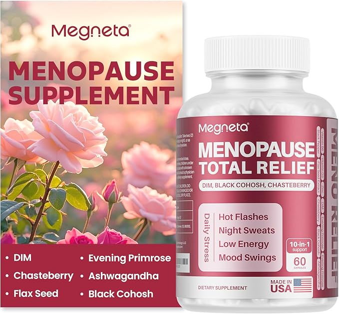 Menopause Supplements for Women, Support Hot Flashes & Night Sweats, by Megneta