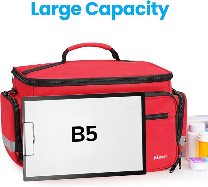 Mancro Medical Bags, Large Medication Storage Empty, Water Resistant Pill - Image 4