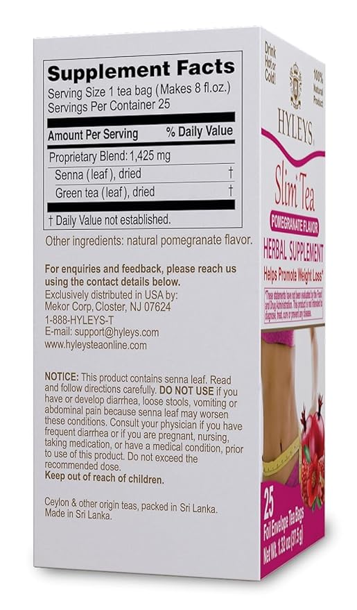 Hyleys Slim Tea Pomegranate Flavor - Image 2