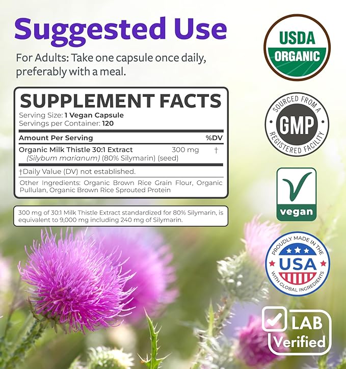 USDA Organic Milk Thistle Capsules - Image 4