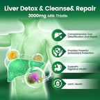 Milk Thistle Liver Detox Capsules, 3000mg Liver Cleanse Detox & Repair - Image 2
