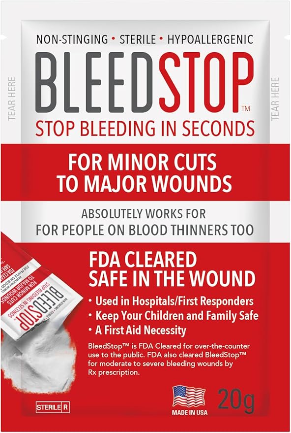 BleedStop™ First Aid Powder for Blood Clotting, Trauma Kit, Blood Thinner - Image 2