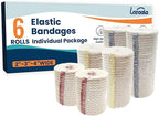 Elastic Bandage Wrap, 6 Pack（2×2", 2×4"） Compression Bandage by Lataala