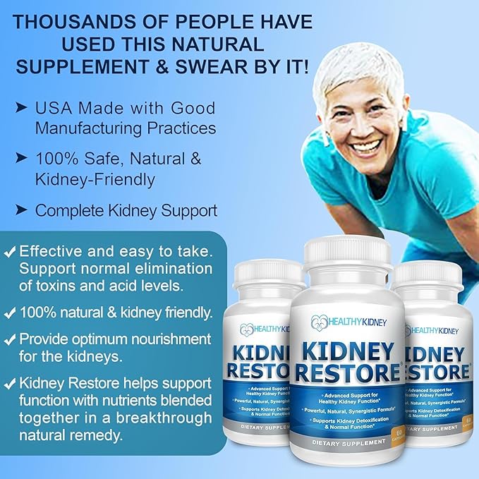 Kidney Restore: Kidney Health Supplement, Kidney Cleanse Detox & Repair Formula - Image 3