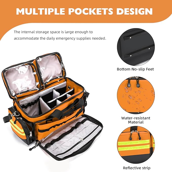 Empty Medical Bag First Aid Bag Home Health, First Aid Storage - Image 3