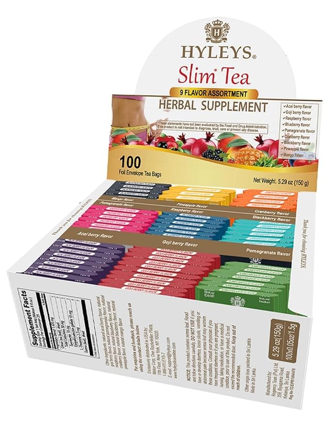 HYLEYS Slim Tea 9 Flavor Assortment 100 Ct - Image 6
