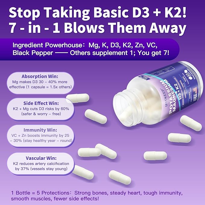 Magnesium Potassium D3 K2 10000IU Supplement - Image 4