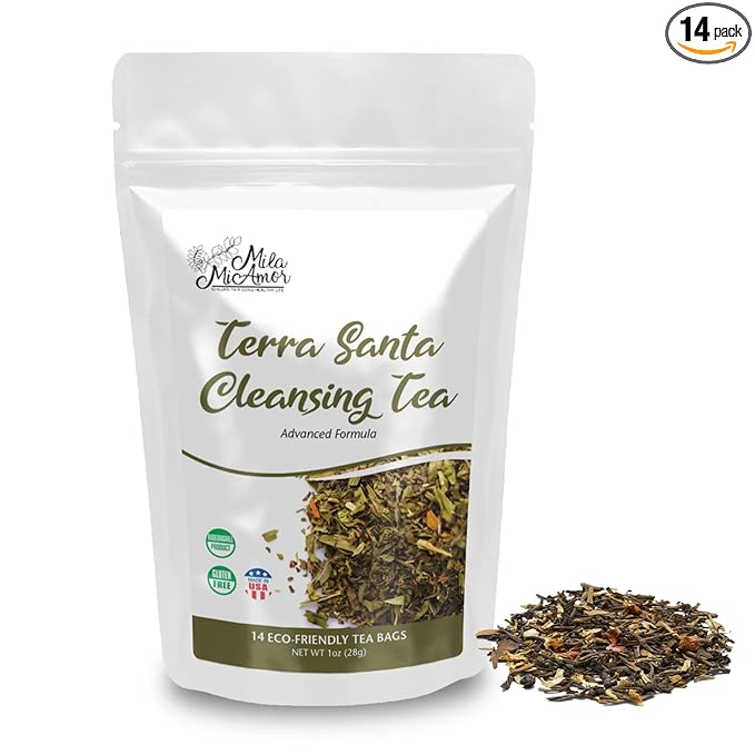 Milamiamor Terra Santa Cleansing Tea – Herbal Detox, Digestive Relief & by Milamiamor