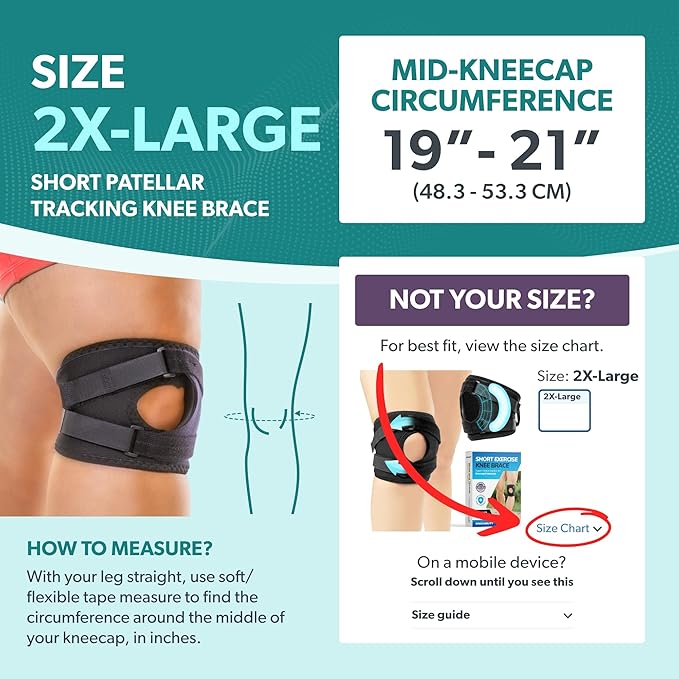 BraceAbility Patellar Tracking Pain Short Knee Brace - Image 2
