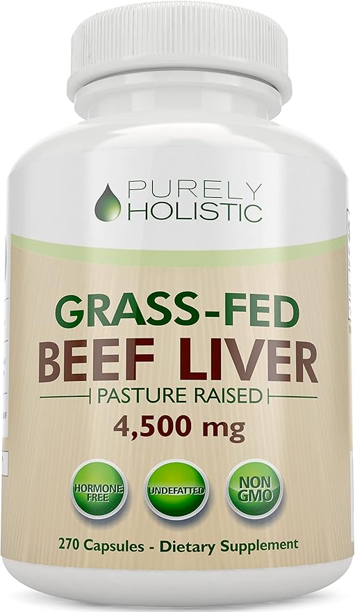 Grass Fed Beef Liver Capsules 4500mg by PurelyHolistic