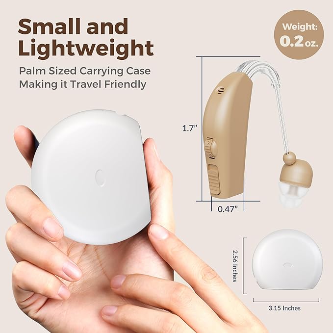 Pair Rechargeable Digital Hearing Aids Amplifier BTE Sound Amplifier Device - Image 2