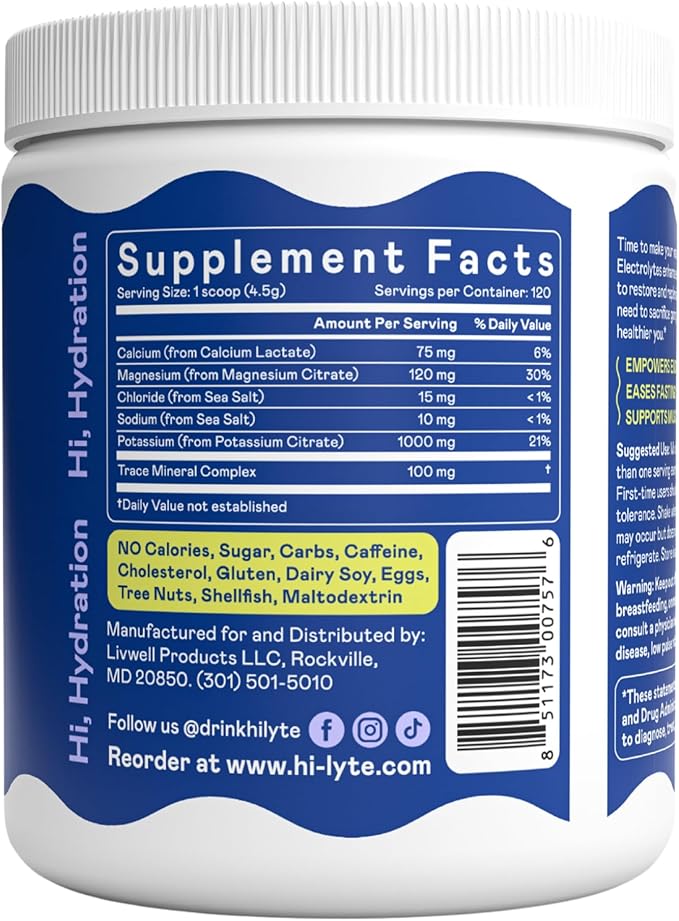 Hi-Lyte Keto K1000 Unflavored Electrolyte Powder | Hydration Supplement Drink - Image 5