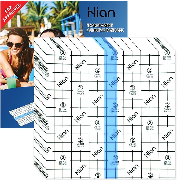 Hion Tattoo Aftercare Waterproof Bandage Transparent Film Dressing 50 Pre-Cut by Hion