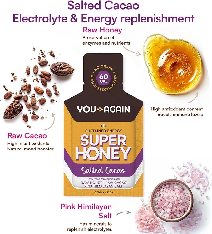 You Again Super Honey Chocolate Packets | Workout Clean Energy Gel Packs | - Image 5