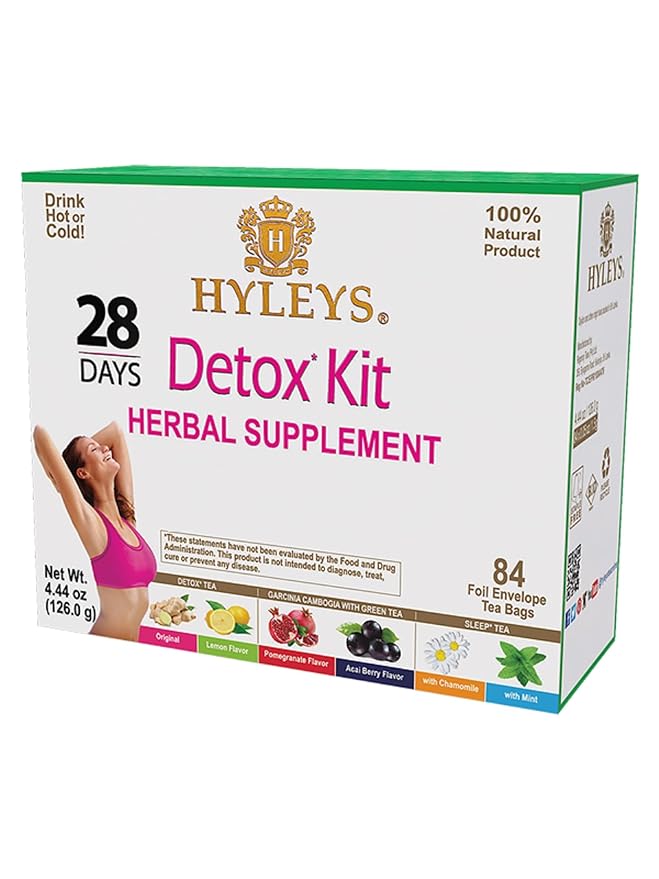 Hyleys Detox Tea for Cleanse – 28 Day Detox Kit by HYLEYSTEA