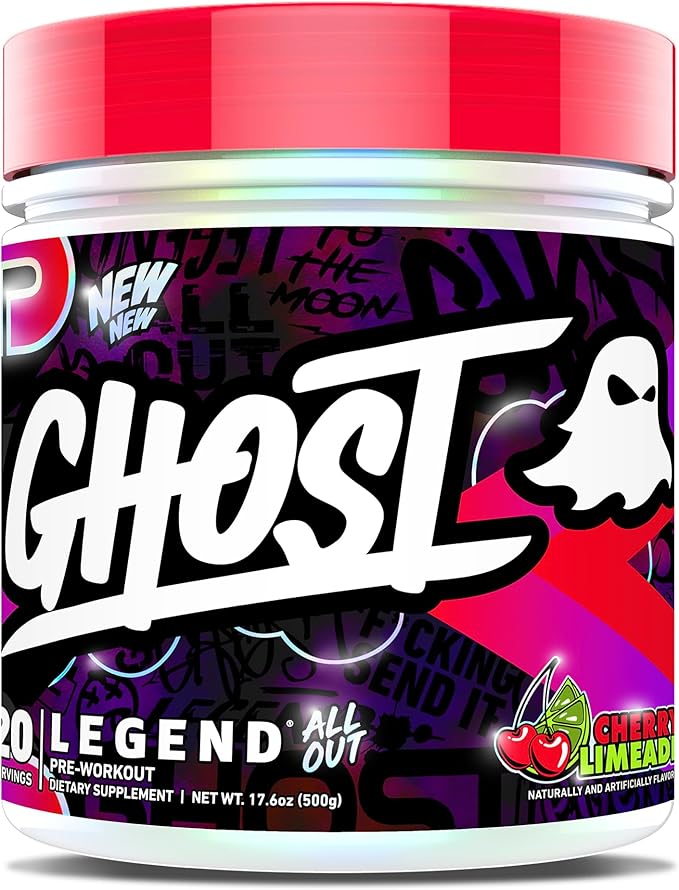 GHOST Legend All Out Pre-Workout Powder, Cherry Limeade by GHOST