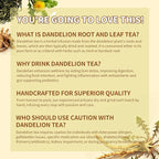 Satolchea Dandelion Leaf & Root Tea Bags | 100 Tea Bags | Natural Roasted Root - Image 7