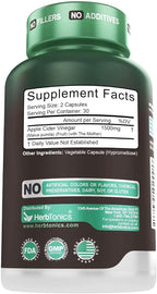 Herbtonics Raw Apple Cider Vinegar Capsules 1500mg - Image 9