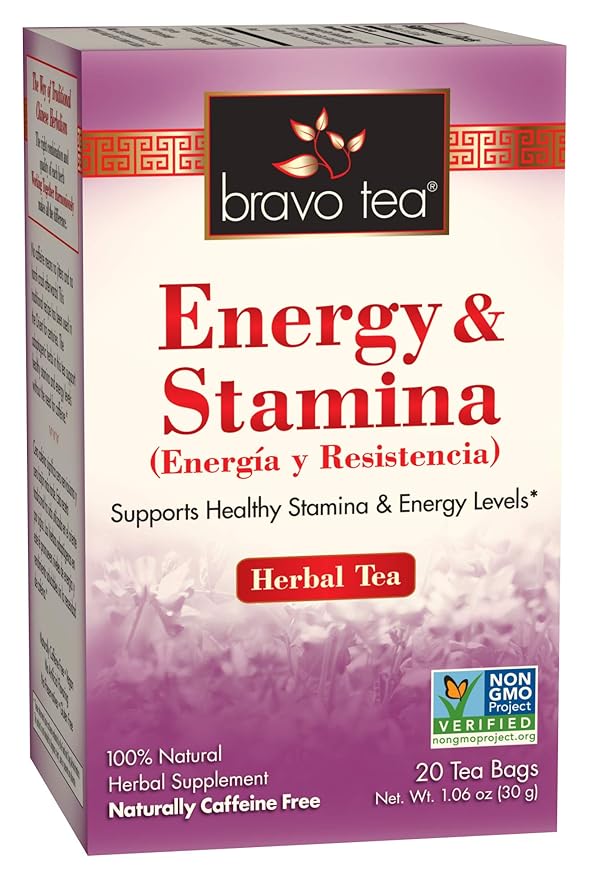 Bravo Tea Energy and Stamina Caffeine Free 20 Tea Bags by BravoTea