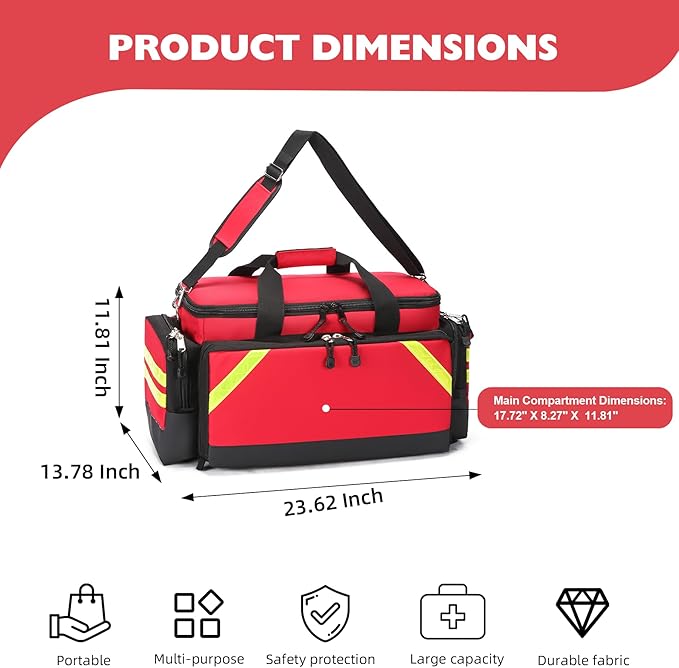 Empty Medical Bag First Aid Bag Home Health, First Aid Storage - Image 2