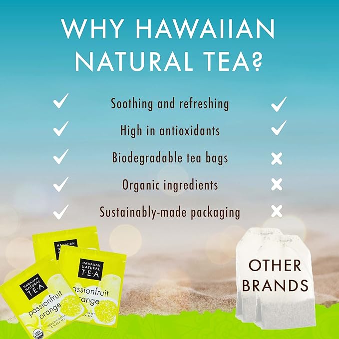 Hawaiian Natural Passion Fruit Orange Flavored Organic Tea - Image 5