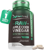 Herbtonics Raw Apple Cider Vinegar Capsules 1500mg by Herbtonics