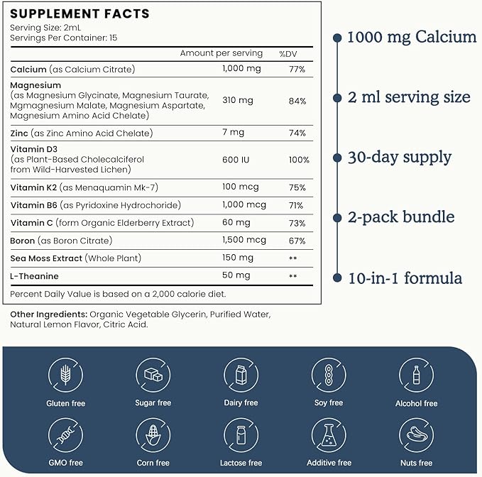 10 in 1 Magnesium Calcium Zinc Supplement - Image 4