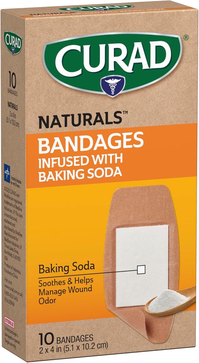 CURAD Naturals Baking Soda Bandages 2" x 4", Individually Wrapped Sterile - Image 5